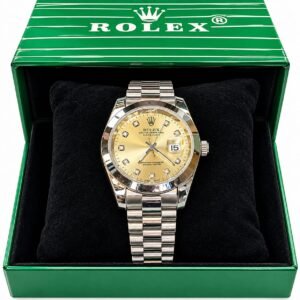 Silver Gold Champagne Dial Luxury Watch